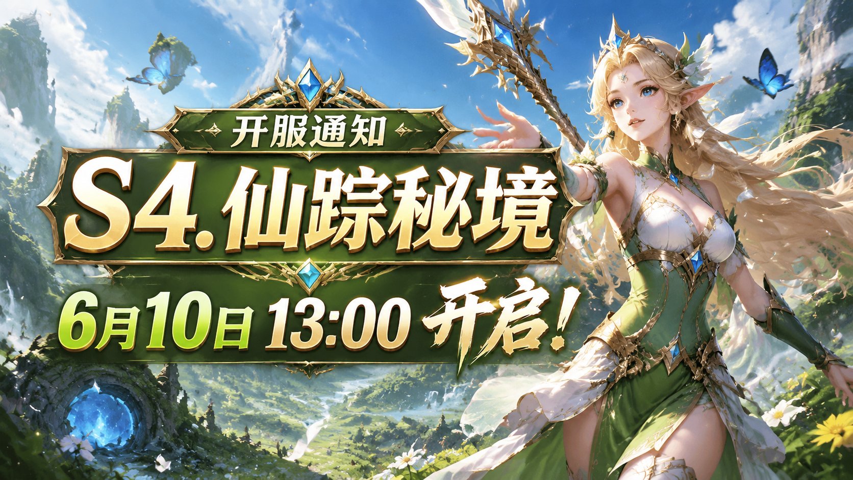 【开服通知】：“S4.仙踪秘境” 6月10日13:00开启！